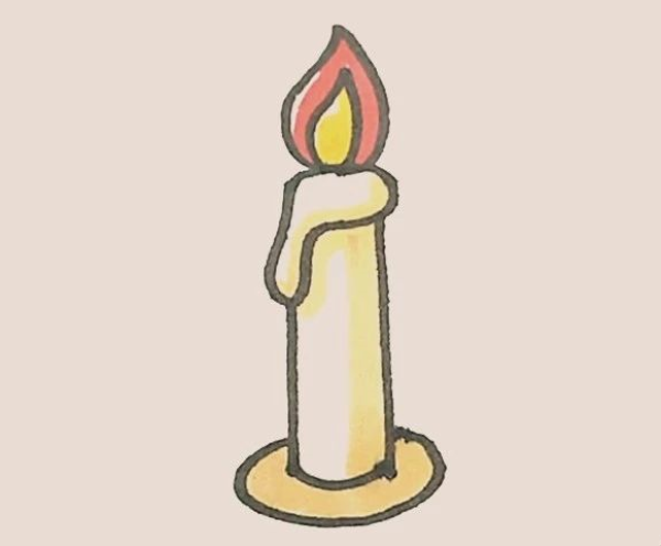 Simple drawing of candle