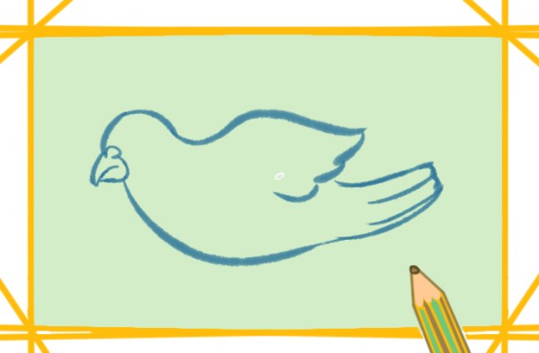 Teach you step by step how to draw a white pigeon in simple strokes