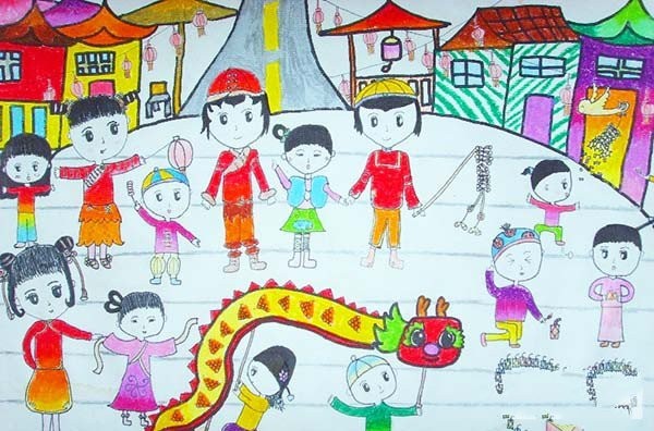 Appreciation of children’s paintings celebrating the Lantern Festival in 2017