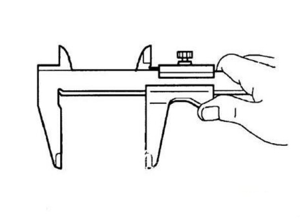 Simple drawing of vernier caliper