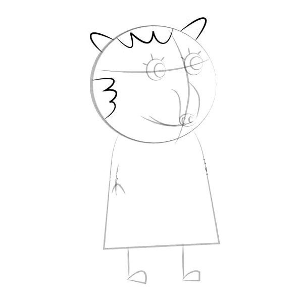 Peppa Pig Tapir Taylors simple drawing