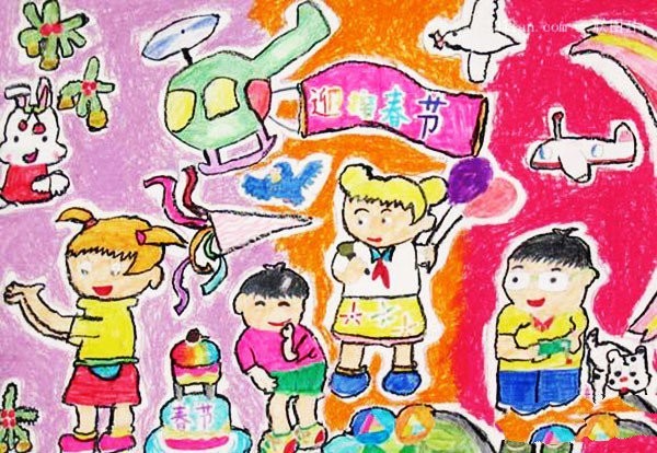 Children’s paintings to celebrate the Spring Festival in 2017