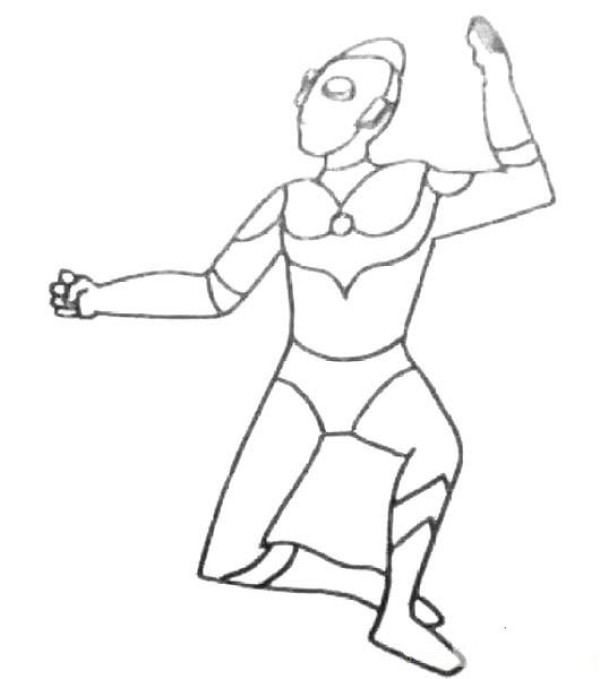 Ultraman simple strokes picture