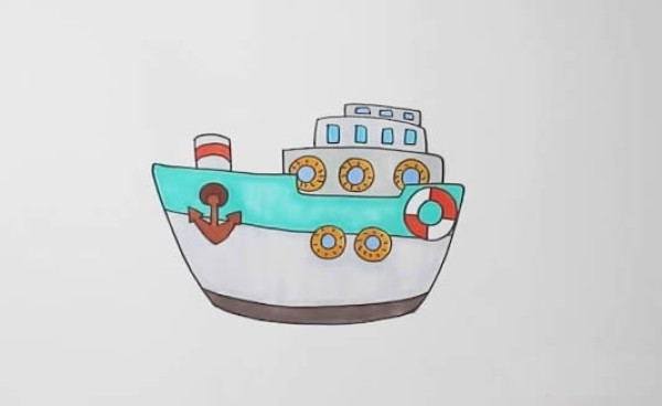 How to draw a beautiful and simple ship