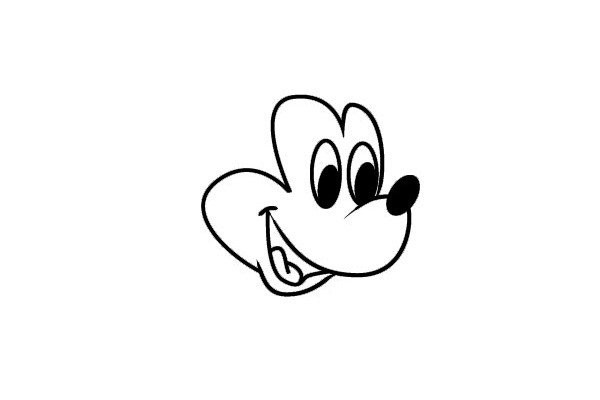 How to draw Mickey Mouse in simple strokes