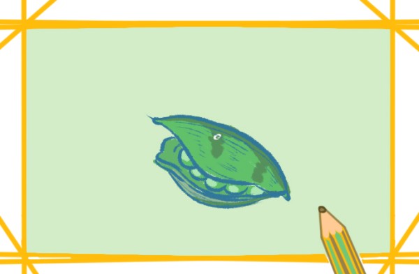 How to draw cute little peas