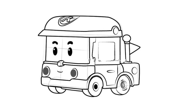 Police car Peri Ludi simple drawing