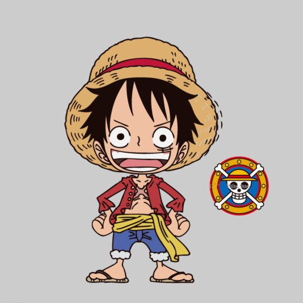 Luffy cartoon image simple strokes