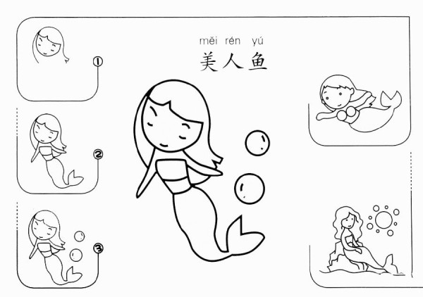 How to draw a mermaid