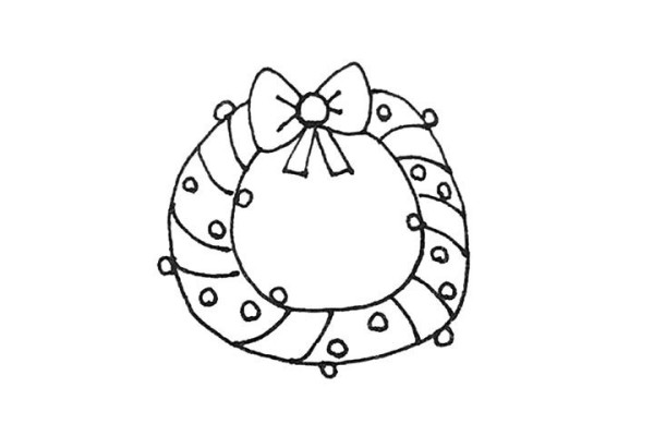 How to draw a Christmas ring