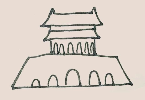 Simple drawing of Tiananmen