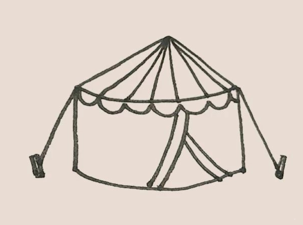 Simple drawing of circus tent