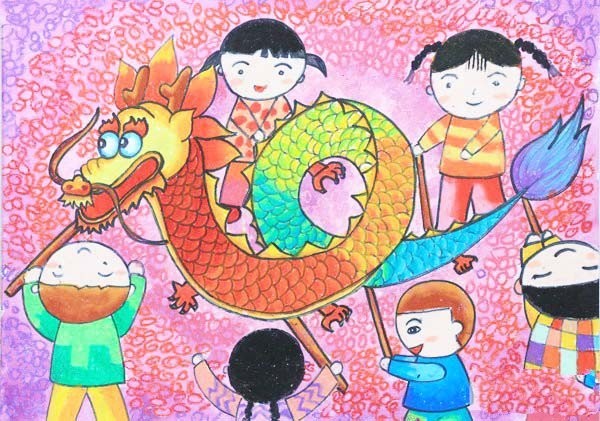 Appreciation of children’s paintings for the Lantern Festival in 2017