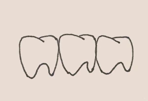 Simple drawing of teeth