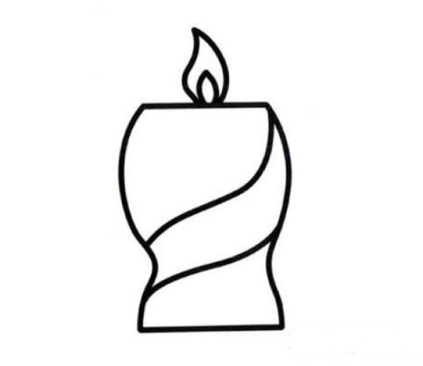 Beautiful simple drawing of colored candles