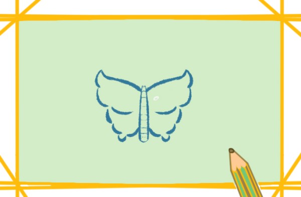 Simple drawing of butterfly with light posture