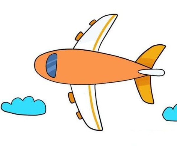 Kindergarten airplane simple drawing