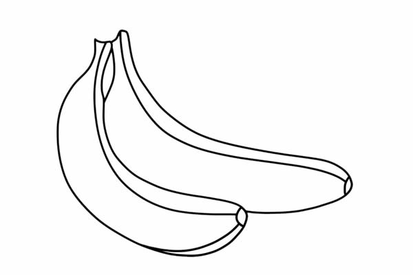 Simple drawing of sweet and soft banana