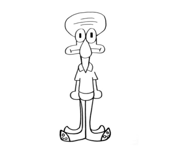 Squidward simple strokes picture