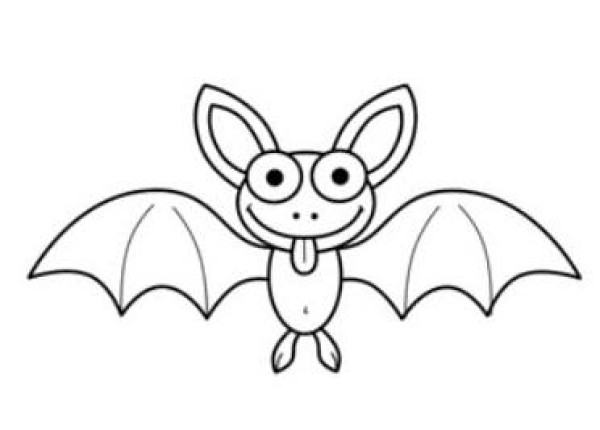 How to draw a flying bat