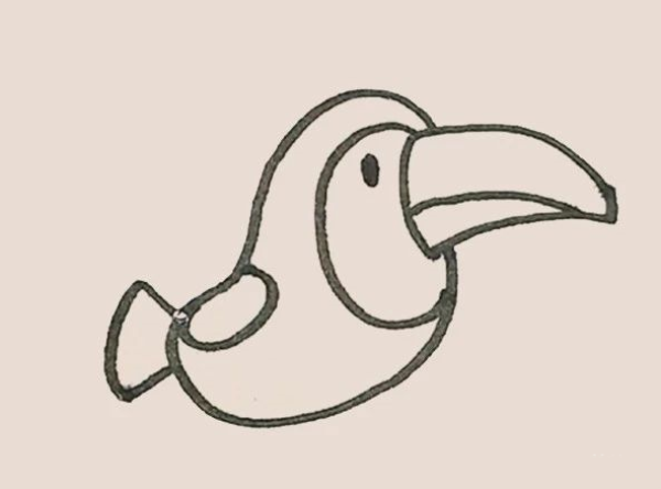 Simple drawing of toucan