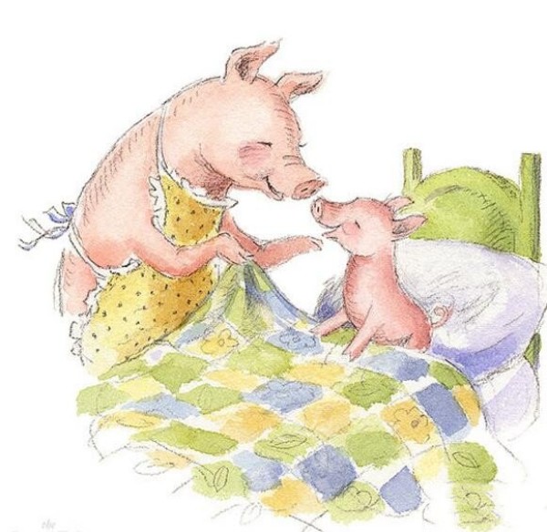 Mother Piglet and Piggy share Mother’s Day art works