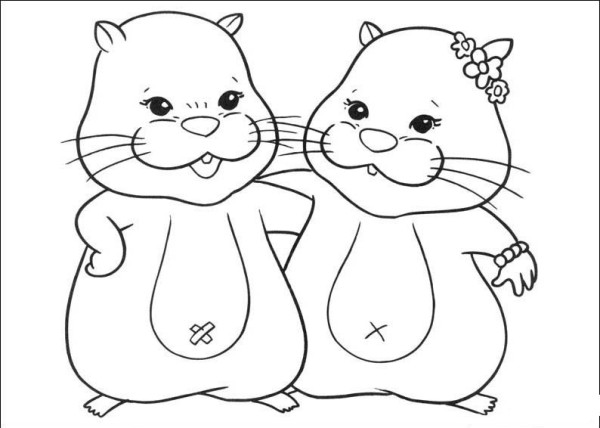 Cartoon Characters Simple Drawing Hamster Butler Simple Drawing Picture 4