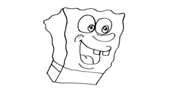 Nine steps to draw cute SpongeBob SquarePants