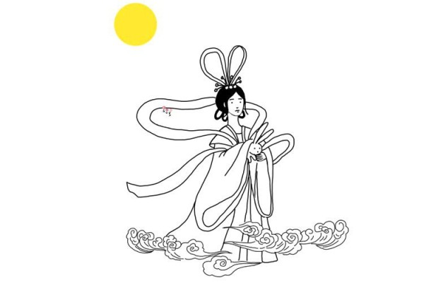 Learn to draw the beautiful Chang'e in simple strokes