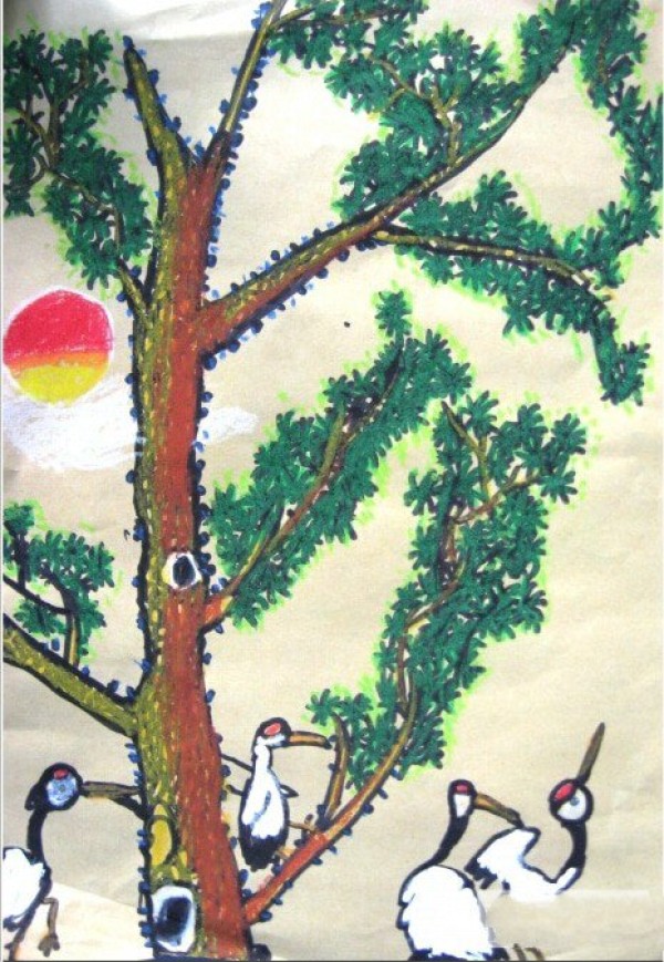 Songs and Cranes Prolong the Year, sharing of children’s paintings about the Double Ninth Festival