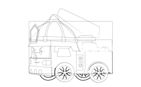 Police car Perroy simple drawing