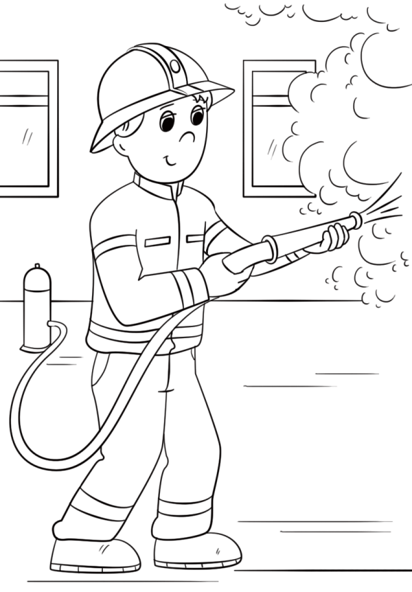 cartoon fireman