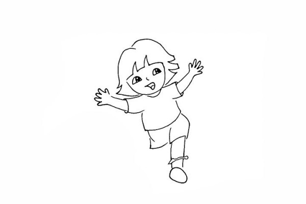 How to draw Running Dora