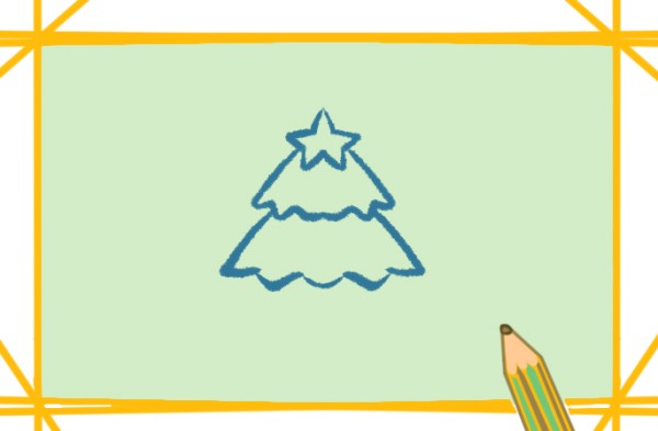 How to draw a Christmas tree for Christmas