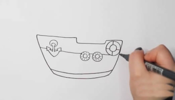 How to draw a beautiful and simple ship