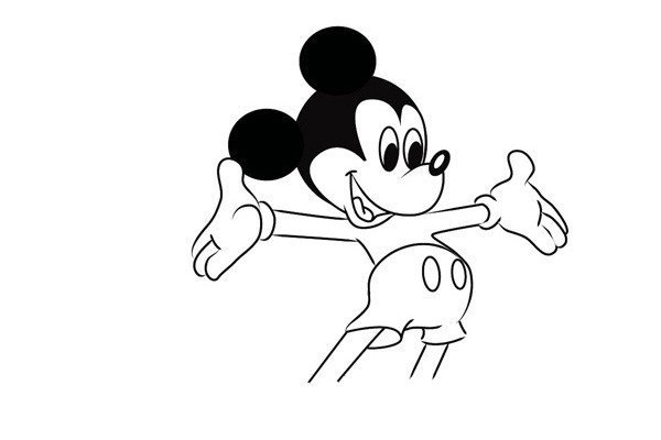 How to draw Mickey Mouse in simple strokes