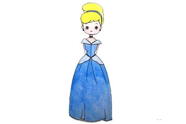 Cinderella in blue dress