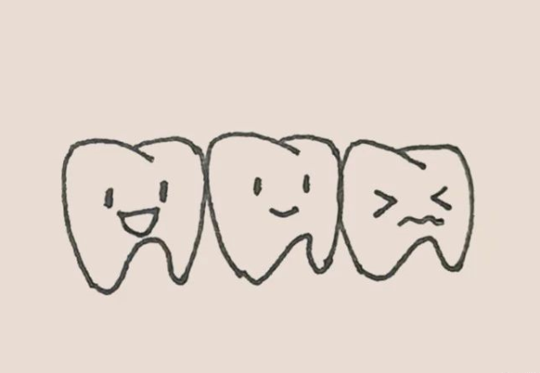 Simple drawing of teeth