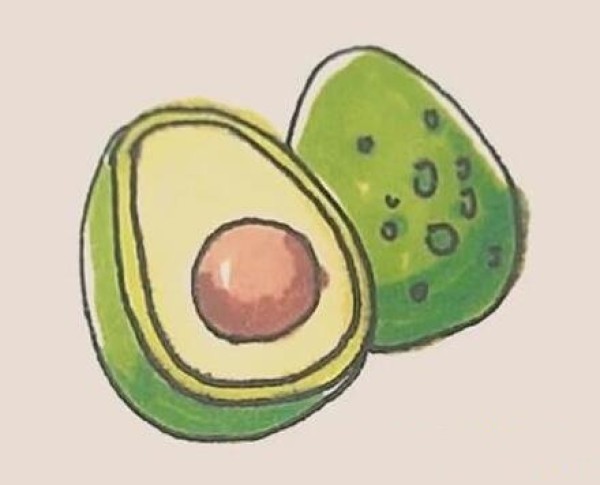 How to draw delicious and nutritious avocado