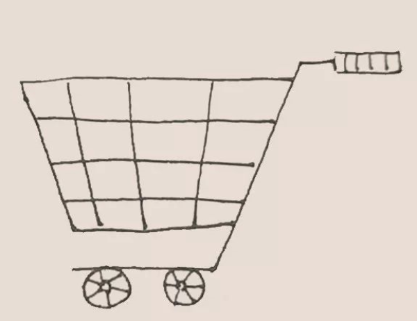 Shopping cart simple strokes