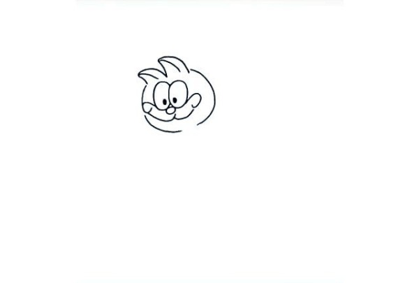 How to draw Garfield cat in simple strokes