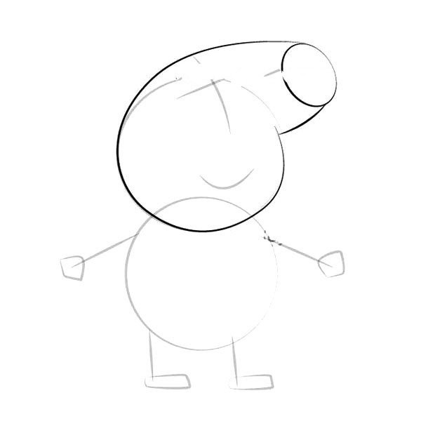 Piggy Peppa Pig Tobias Simple Drawing