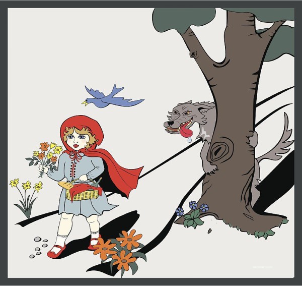 Little red riding hood illustration design picture