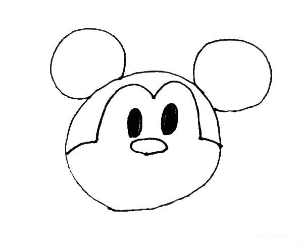 Children learn to draw Mickey Mouse easily