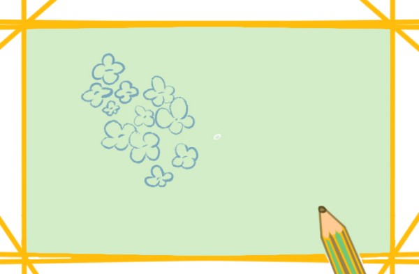 Simple drawing of sweet-scented osmanthus spreading ten miles away