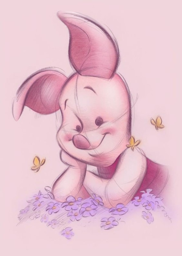 Appreciation of Piglet Piglet Cartoon Colored Lead Paintings