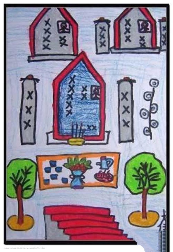 Childrens drawing pictures for Qingming Festival: Cemetery worship