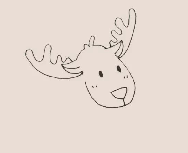 Reindeer simple drawing