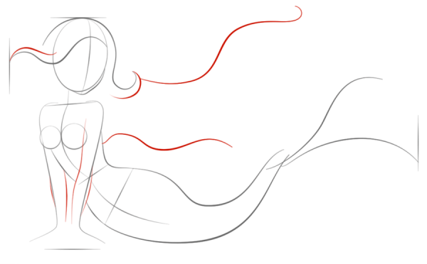 How to Draw a Cartoon Mermaid