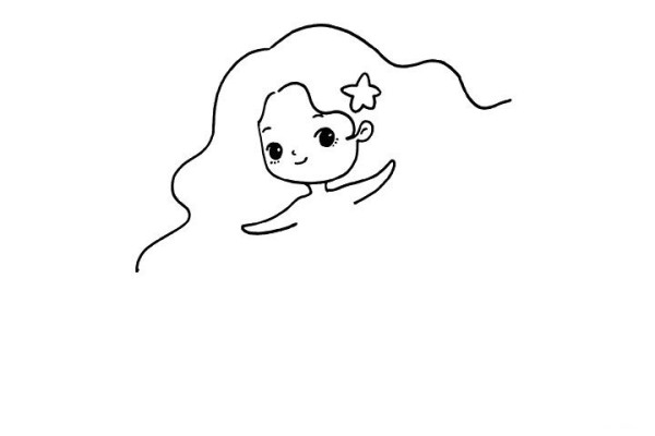 Beautiful and cute little mermaid simple drawing tutorial